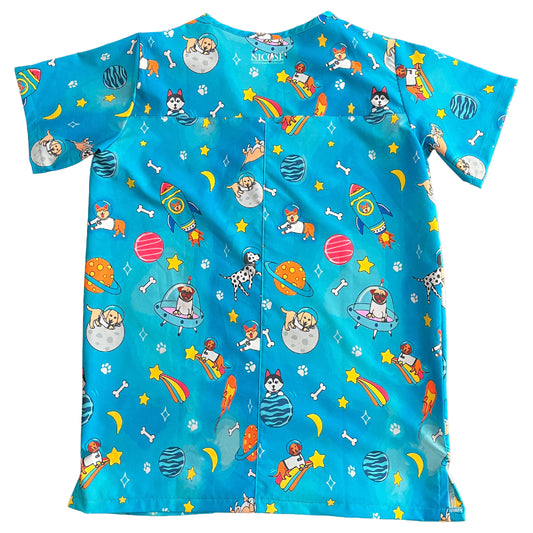 Top Clinico Hombre Perritos espaciales (A pedido)