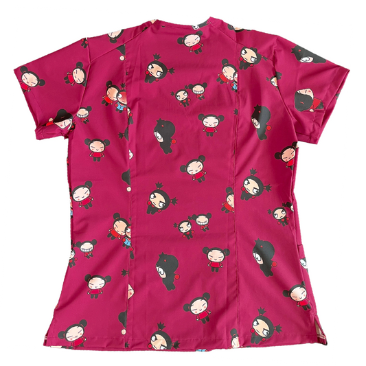Pucca y Garu Top Clinico Mujer (A pedido)