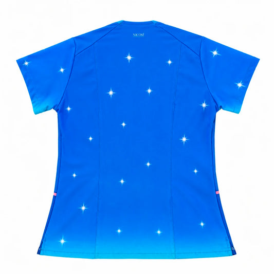 Top clínico mujer antifluido estampado Sailor Moon azul rey