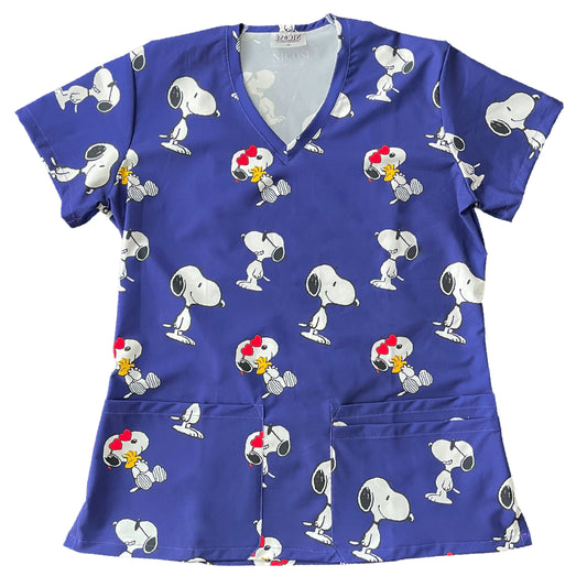 Top Clinico Snoopy azul marino