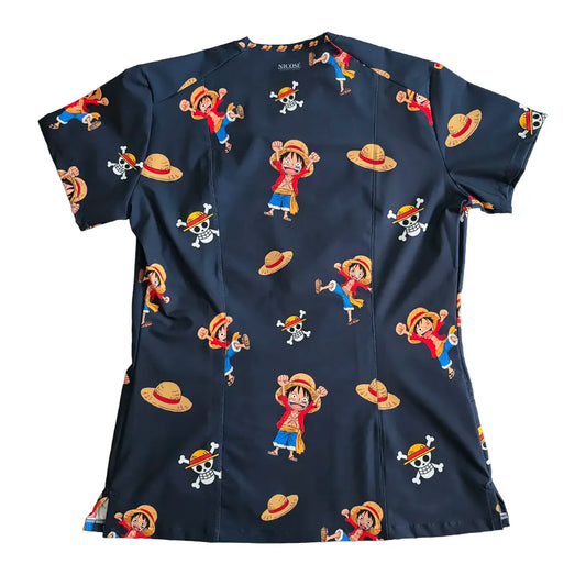 Top clínico de mujer con diseño Luffy - Talla XL, vista 2