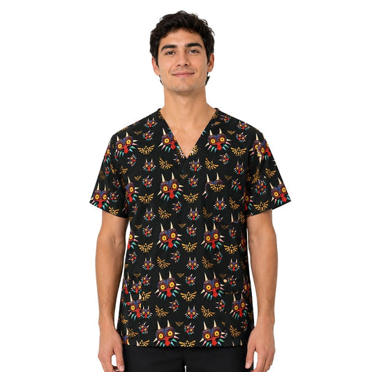 Zelda Majora's Mask Negro Top Clínico Hombre (A pedido)