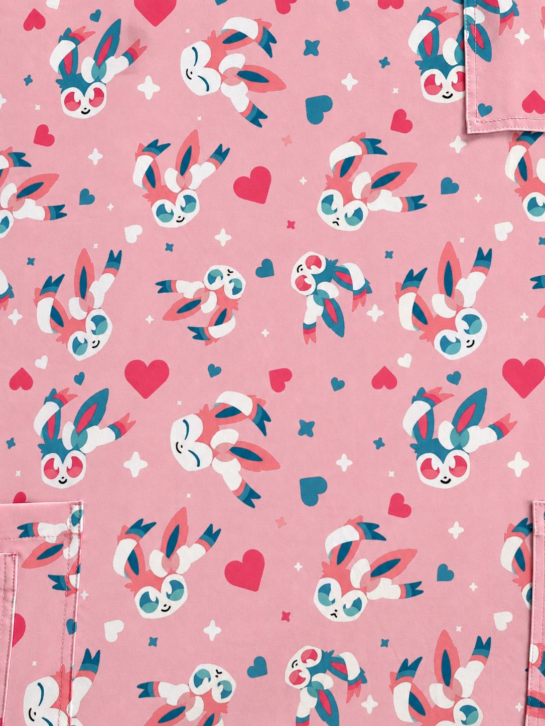 Sylveon Rosado Top Clínico Hombre (A pedido)