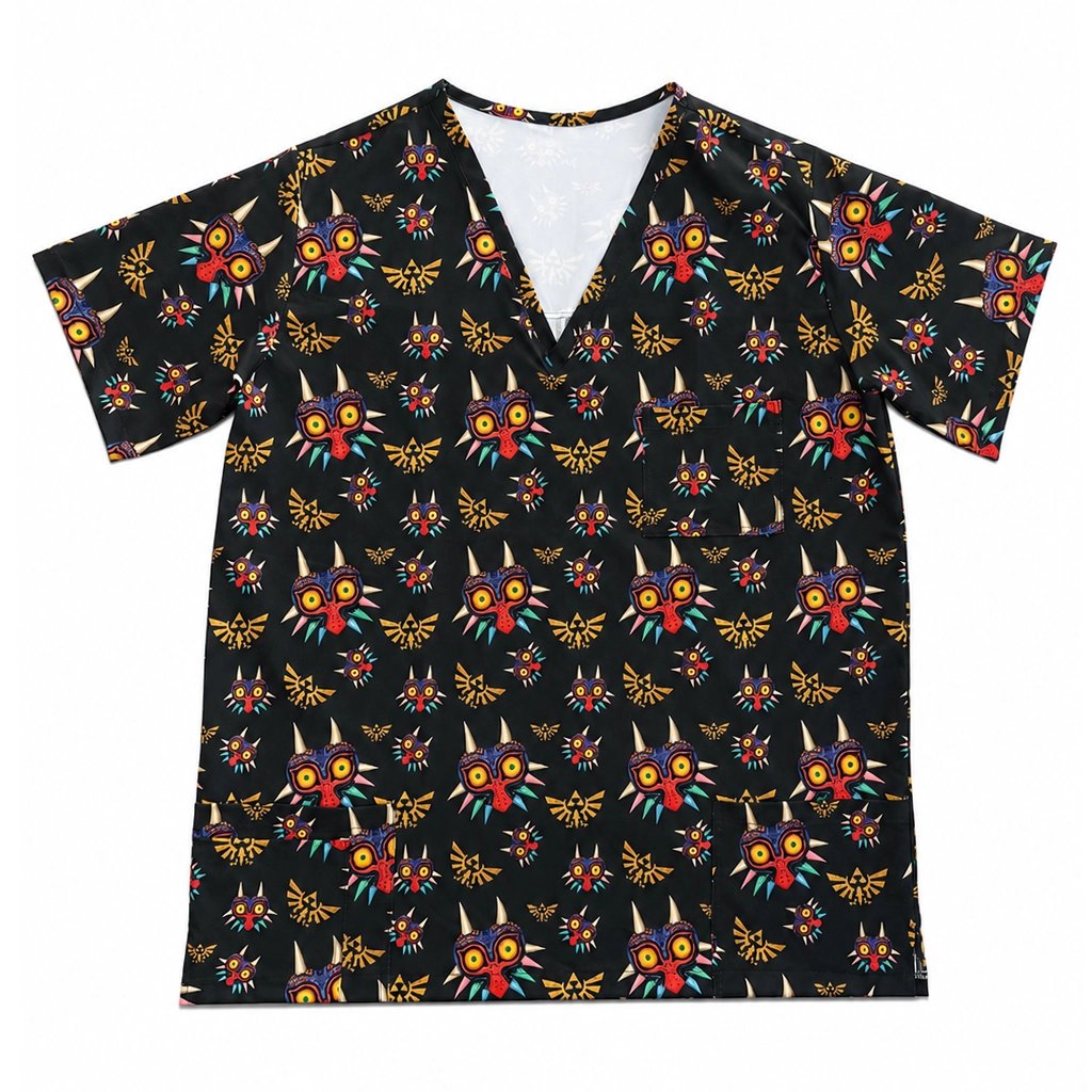 Zelda Majora's Mask Negro Top Clínico Hombre (A pedido)
