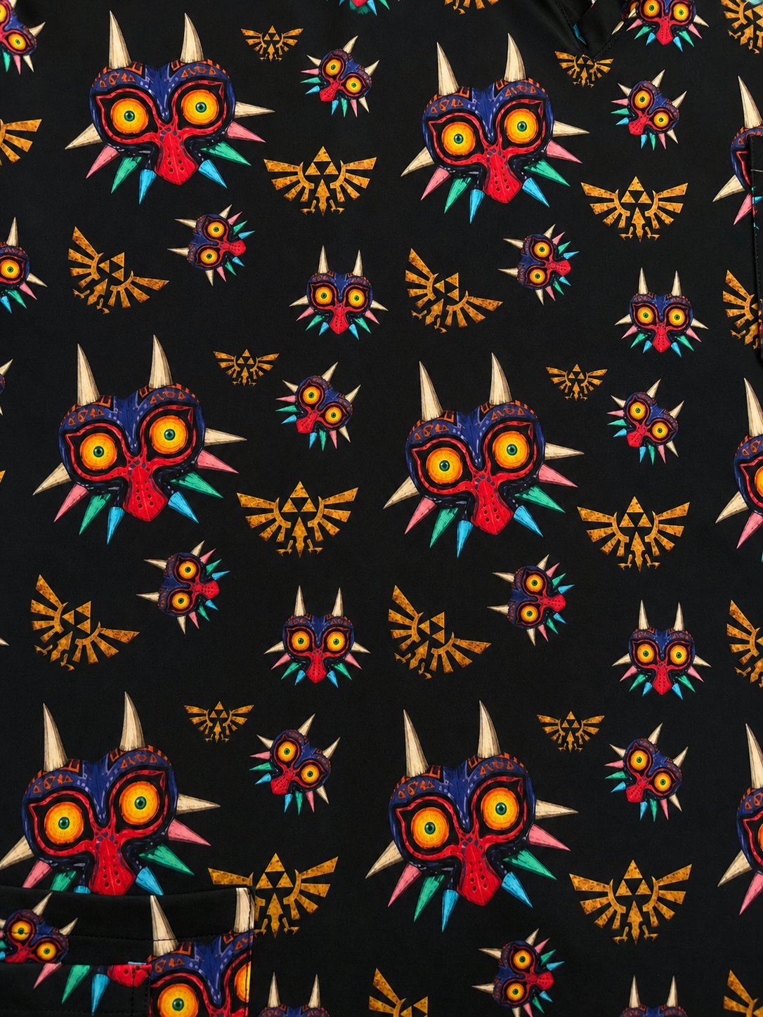 Zelda Majora's Mask Negro Top Clínico Hombre (A pedido)