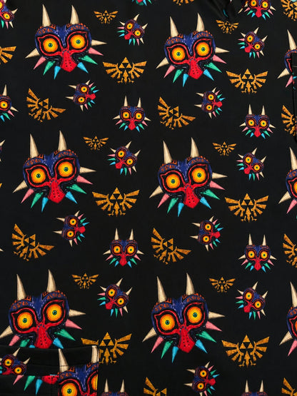 Zelda Majora's Mask Negro Top Clínico Hombre (A pedido)