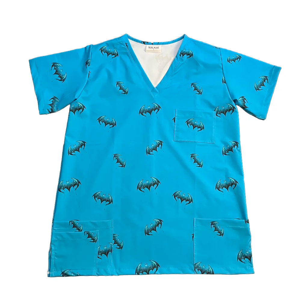 Top Clínico Batman Turquesa Hombre (A pedido)