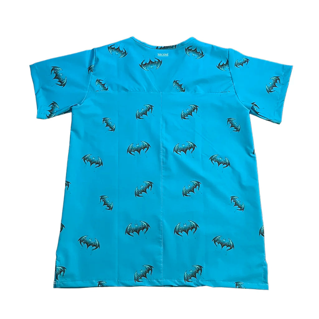 Top Clínico Batman Turquesa Hombre (A pedido)