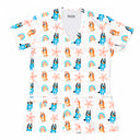 Bluey blanco Top Clinico Mujer (A pedido)