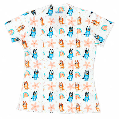 Bluey blanco Top Clinico Mujer (A pedido)