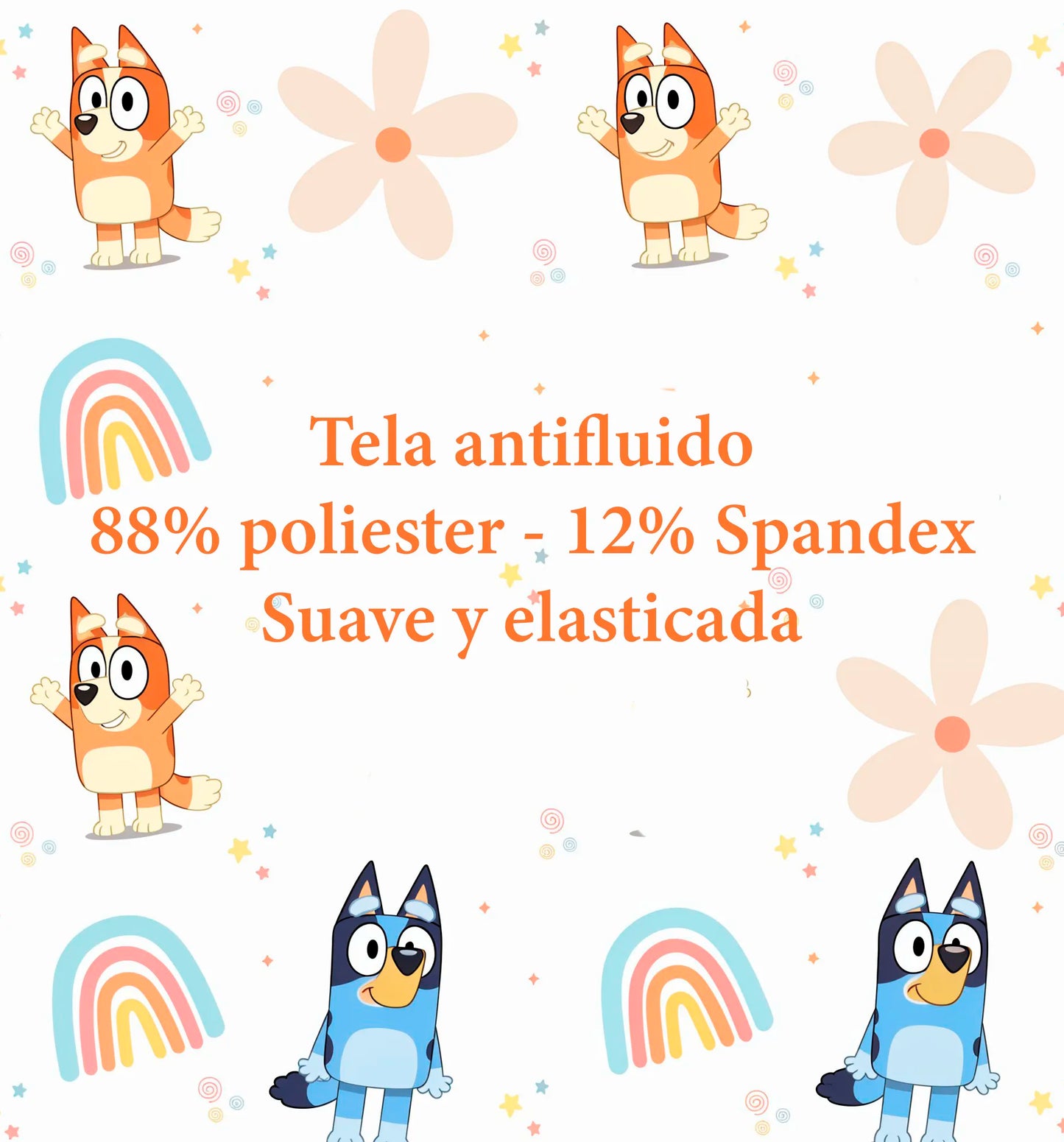 Bluey blanco Top Clinico Mujer (A pedido)