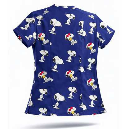 Top Clinico Snoopy azul marino