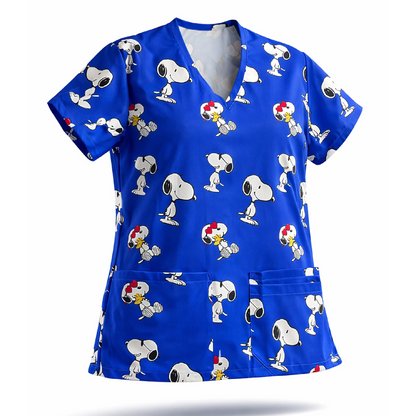 Top Clinico Snoopy azul rey