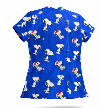 Top Clinico Snoopy azul rey