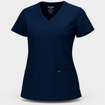 Top Esencial Antifluido Azul Marino