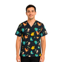 Top clínico de hombre con diseño Pokémon, en tela antifluido