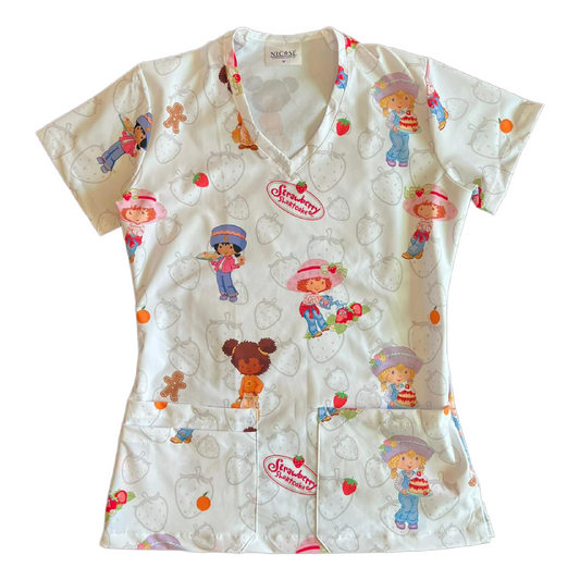 Strawberry Shortcake Top Clinico Mujer (A pedido)