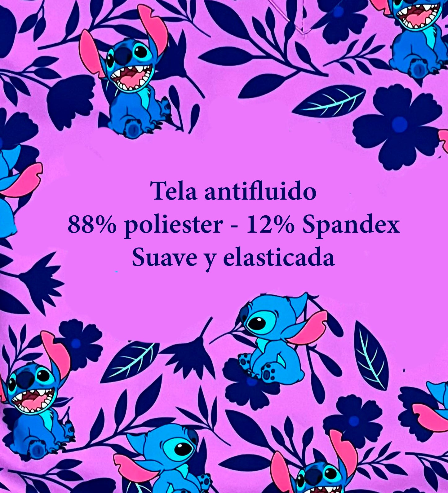 Stitch Top Clinico Morado Mujer (A pedido)