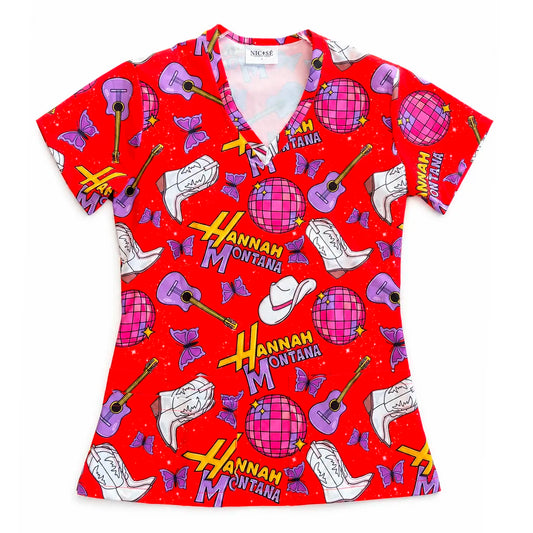 Top clínico Hannah Montana Rojo - Talla L