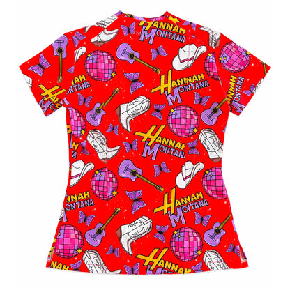 Top clínico Hannah Montana Rojo - Talla L