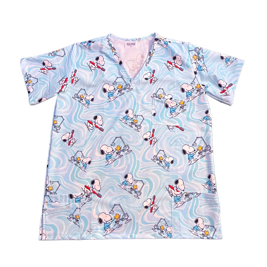 Top Clínico Snoopy Odontología Hombre (A pedido)