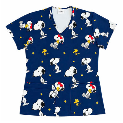 Top Clínico Snoopy Azul Marino Mujer 2XL