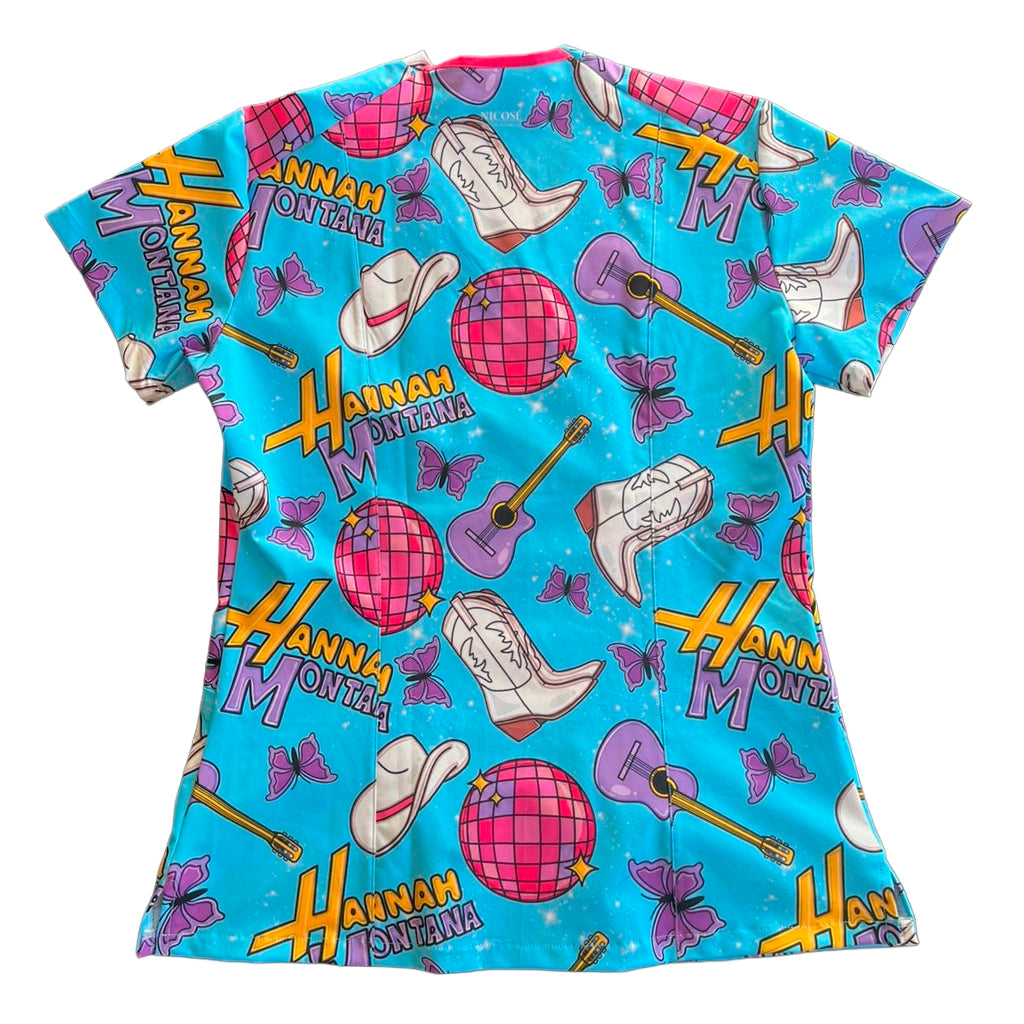 Top clínico Hannah Montana Celeste - XL