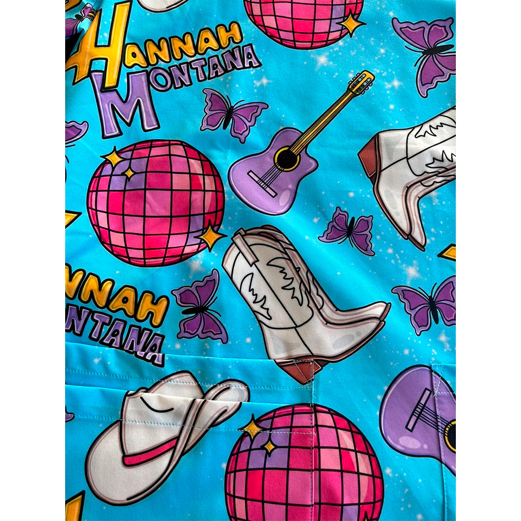 Top clínico Hannah Montana Celeste - XL