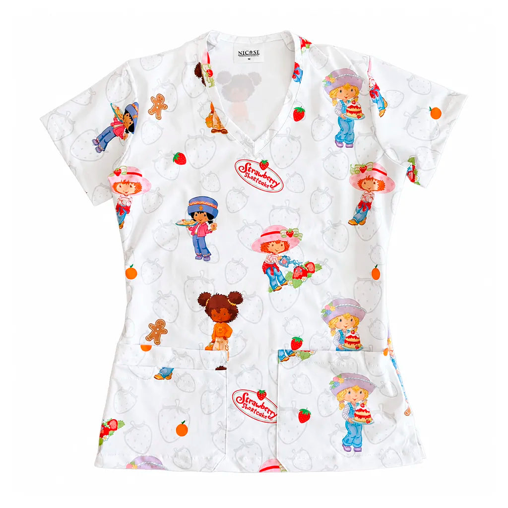 Strawberry Shortcake Top Clinico Mujer (A pedido)