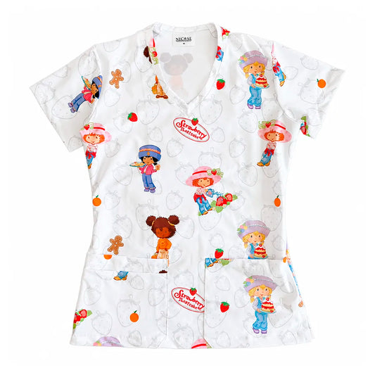 Strawberry Shortcake Top Clinico Mujer (A pedido)