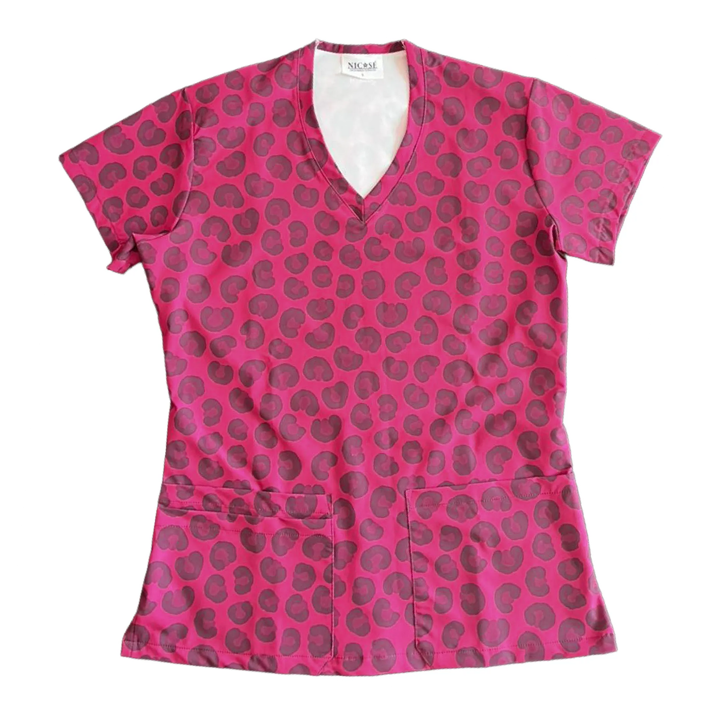 Animal Print Power Top Clinico Mujer (A pedido)