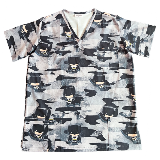 Top Clínico Hombre Batman Camo (A pedido)