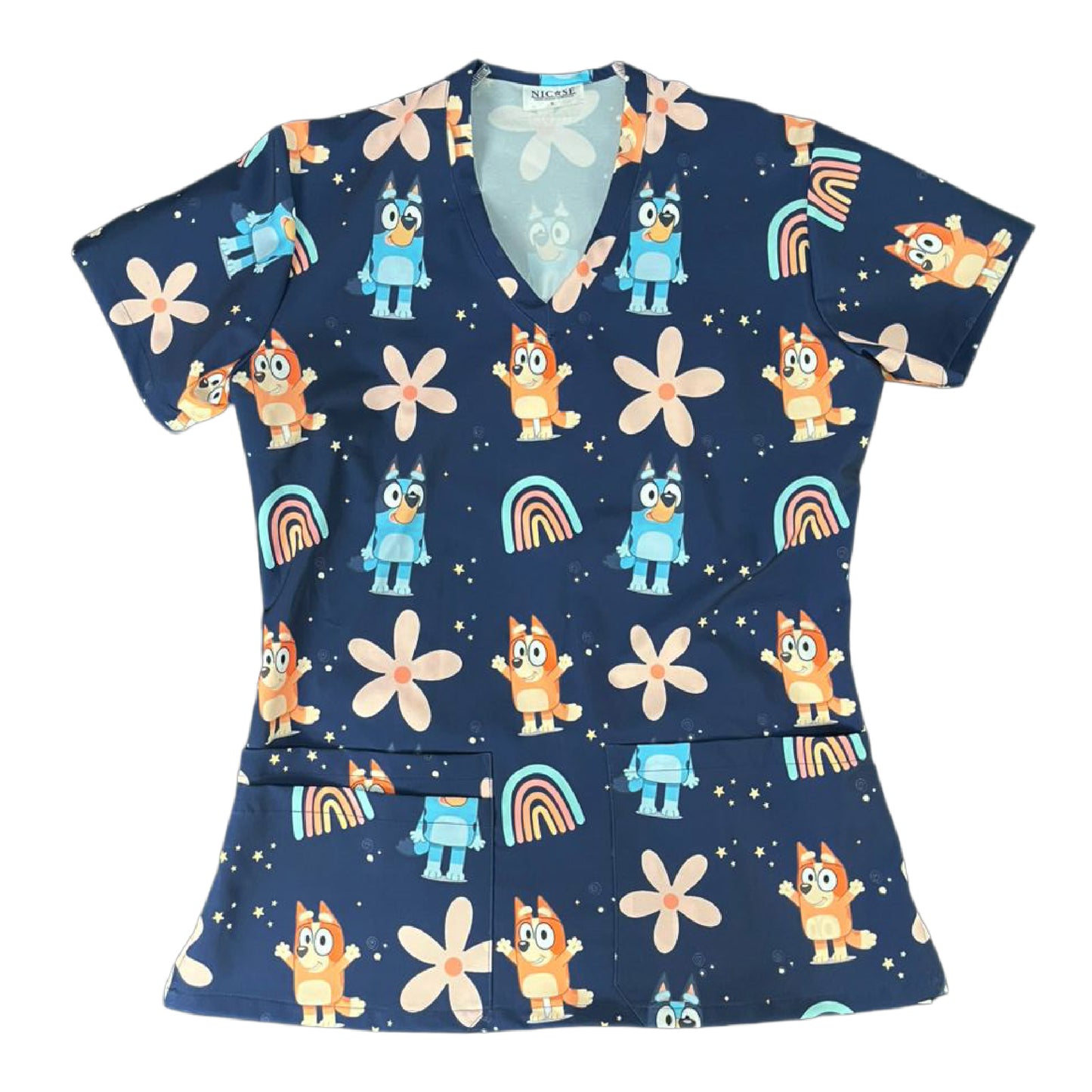 Bluey azul marino Top Clinico Mujer (A pedido)