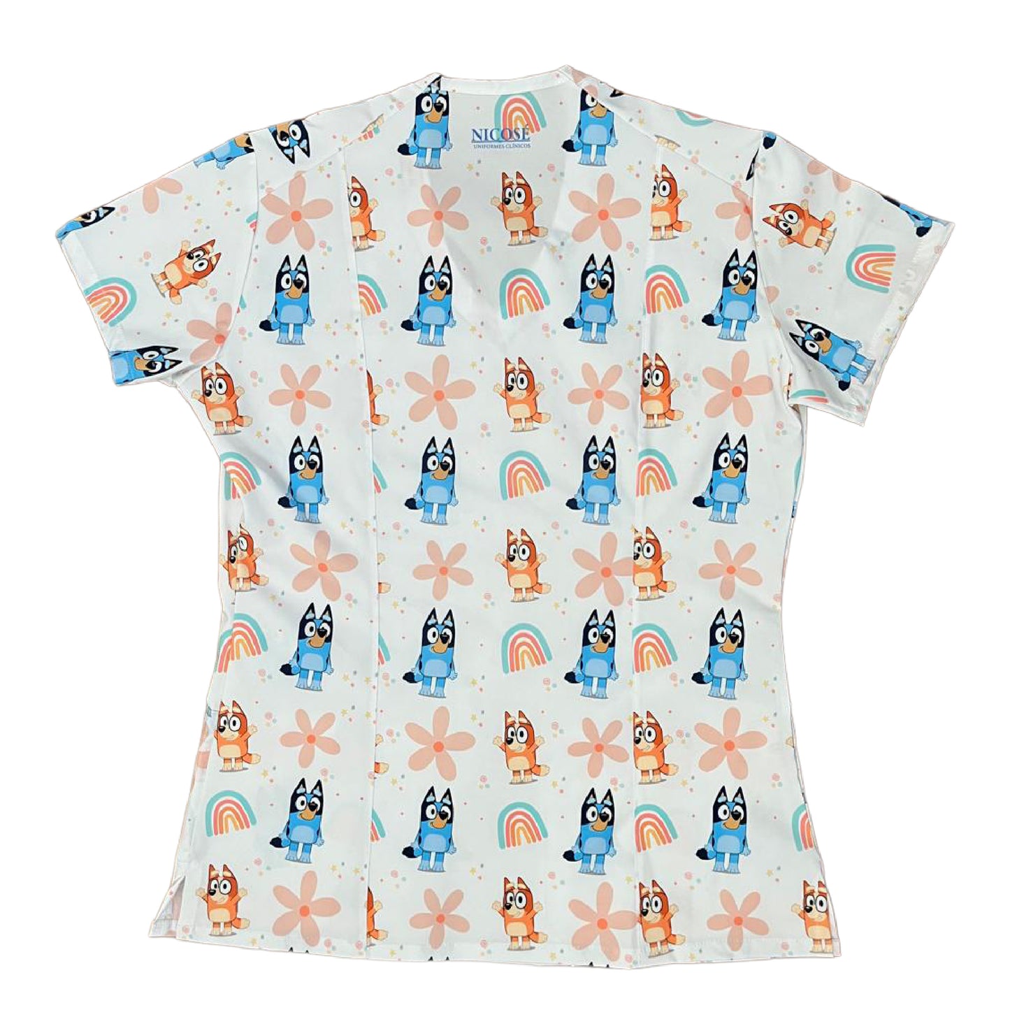 Bluey blanco Top Clinico Mujer (A pedido)