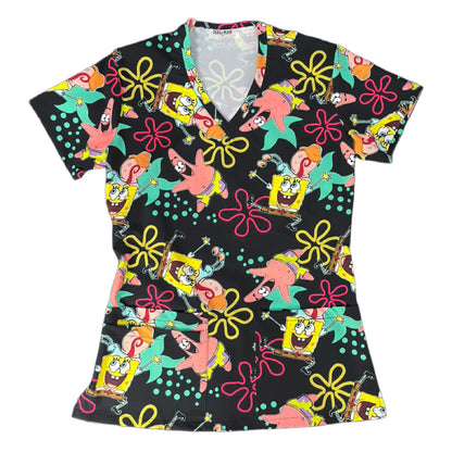 Bob esponja negro Top Clinico Mujer (A pedido)