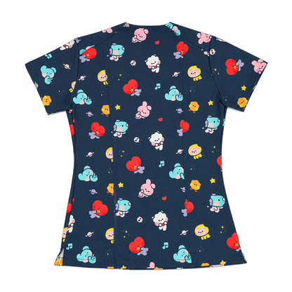 BT21 Azul marino Top Clínico Mujer (A pedido)
