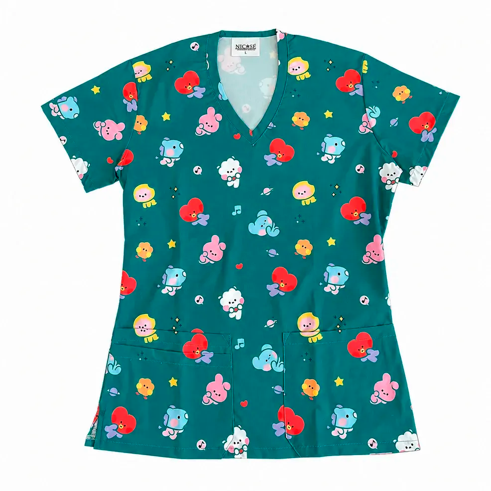 BT21 Verde Top Clínico Mujer (A pedido)