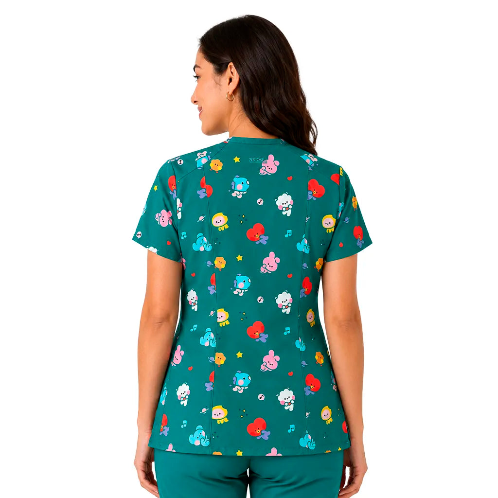 BT21 Verde Top Clínico Mujer (A pedido)