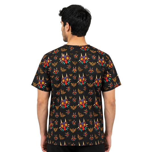 Zelda Majora's Mask Negro Top Clínico Hombre (A pedido)