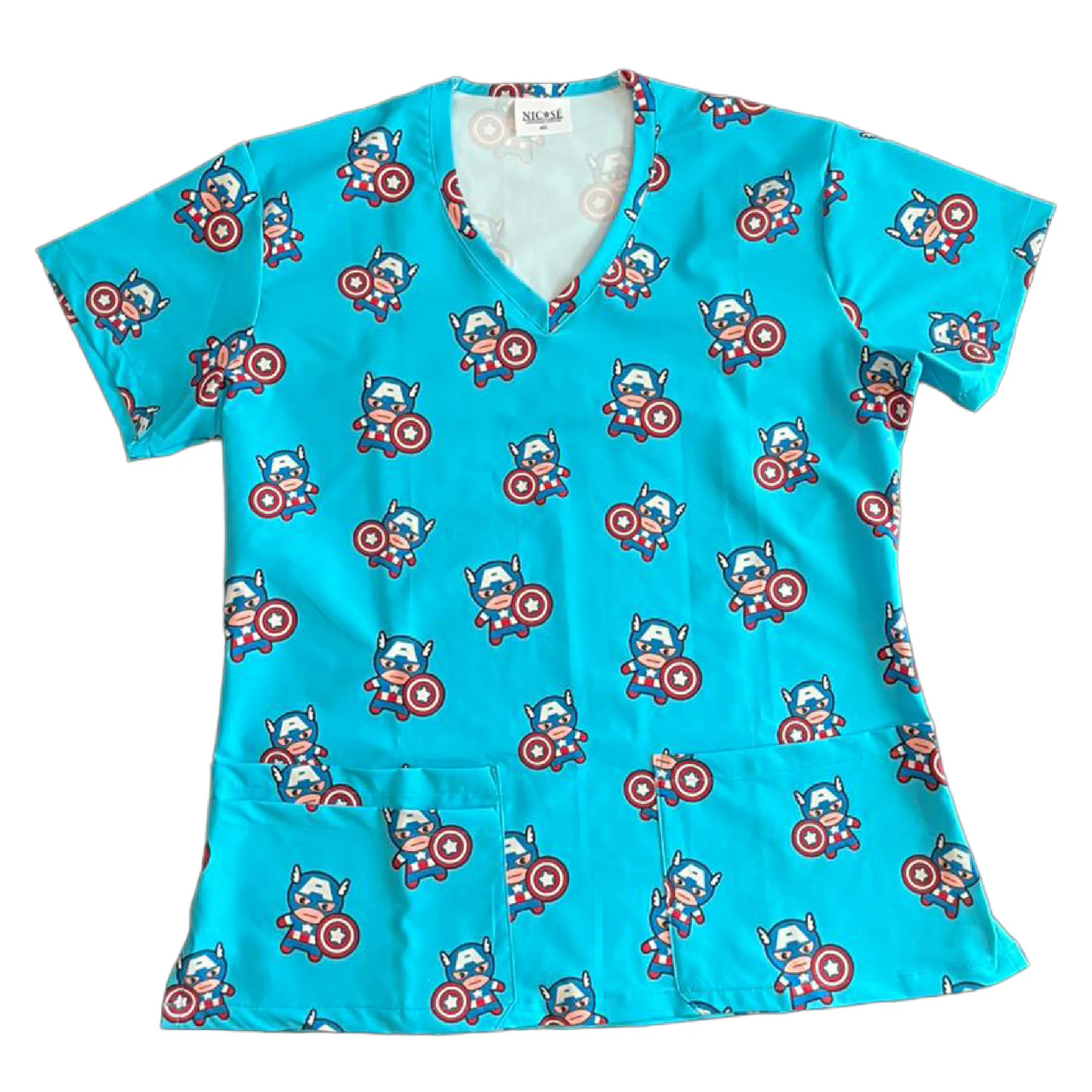 Capitán América Top Clínico Mujer (A pedido)