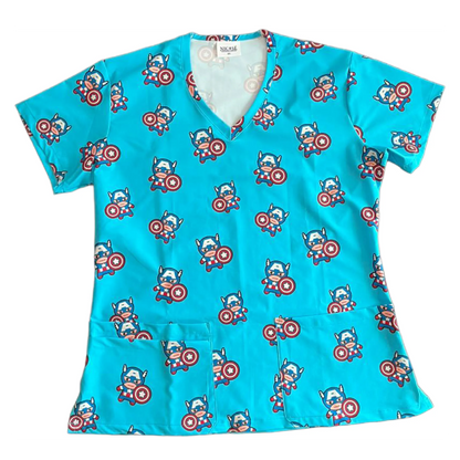 Capitán América Top Clínico Mujer (A pedido)