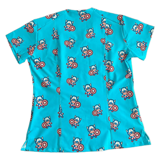 Capitán América Top Clínico Mujer (A pedido)