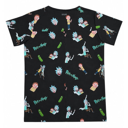 Rick and Morty Negro Top Clínico Hombre (A pedido)