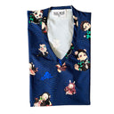 Demon Slayer Azul Marino Top Clinico Mujer (A pedido)