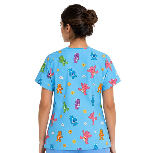 Ositos Cariñositos Celeste Top Clínico Mujer (A pedido)