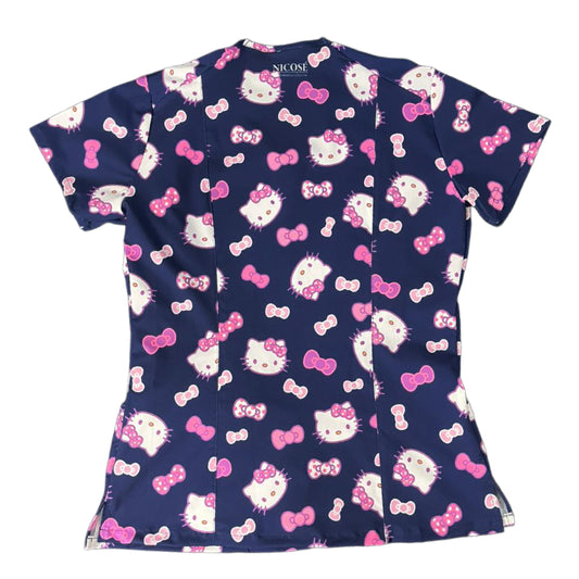 Hello Kitty azul marino Top Clinico Mujer (A pedido)