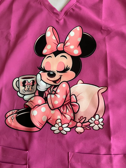 Top Clínico Minnie Rosado Mujer