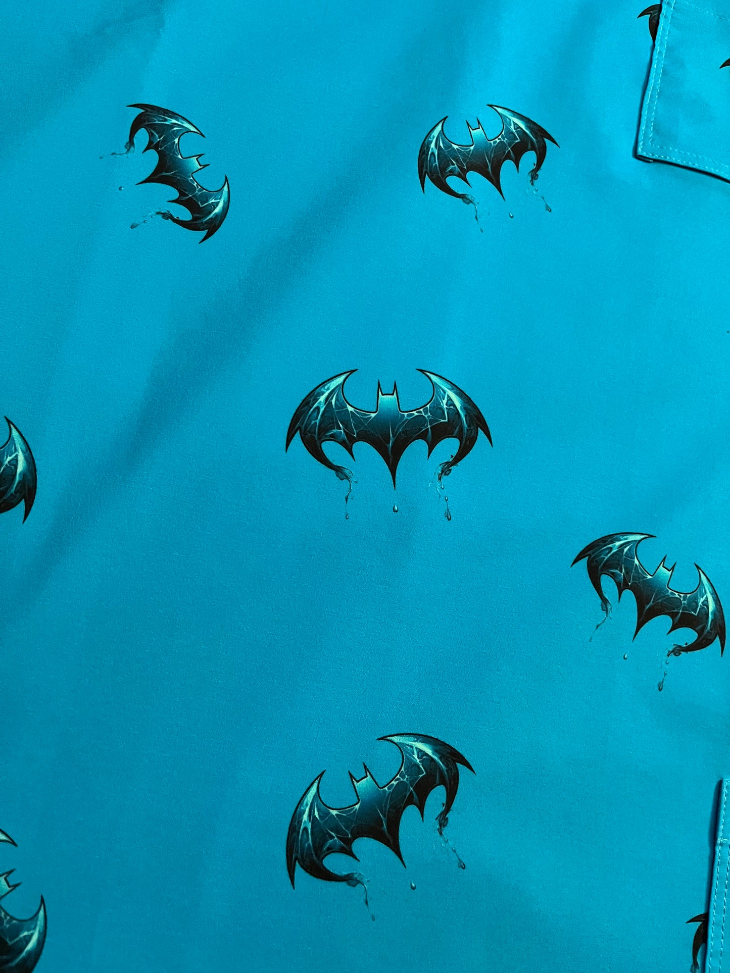 Top Clínico Batman Turquesa Hombre (A pedido)