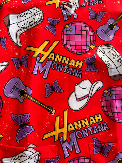 Top clínico Hannah Montana Rojo - Talla L