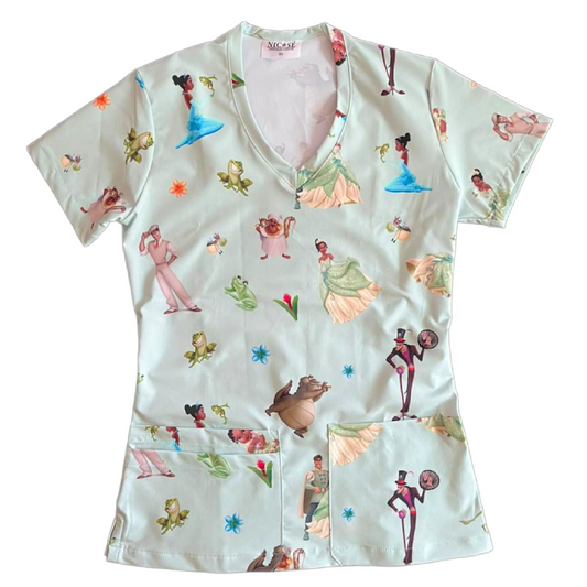 La Princesa y el Sapo Top Clínico Mujer (A pedido)